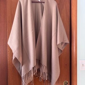 Tan Fringe Shawl